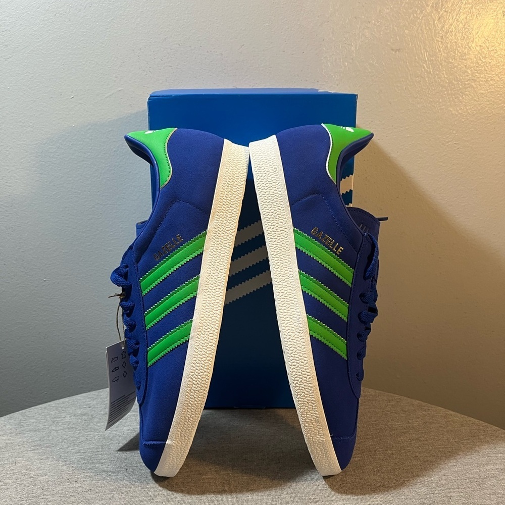 Adidas Originals Gazelle Suede Royal Blue Energy Sneakers Men’s Size 9.5 JH5389‌ - Picture 8 of 11